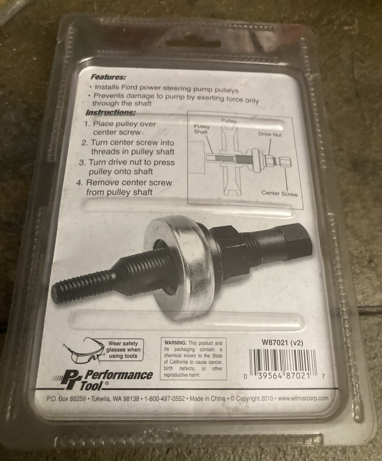 Performance Tool W87021 Power Steering Pump Pulley Installer