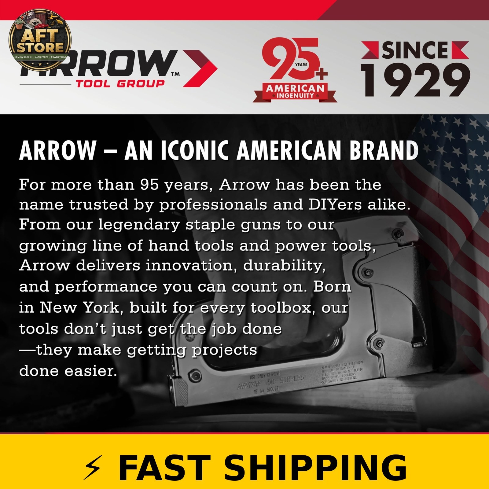 Arrow 8″ V-Jaw Groove Joint Pliers, Quick Adjustable