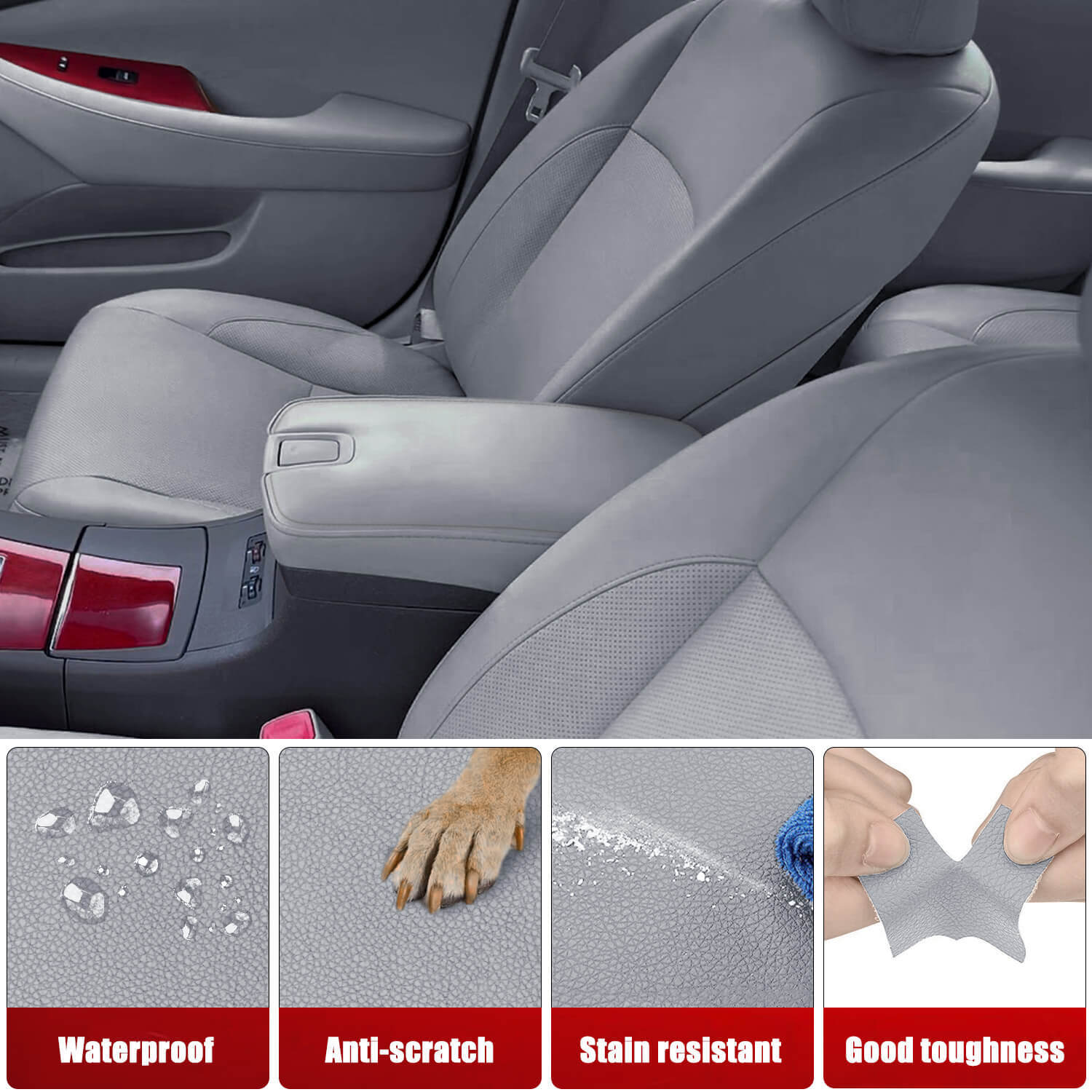 Center Console Lid Armrest Cover Replacement Fit 2007-2009 Lexus ES350 Gray