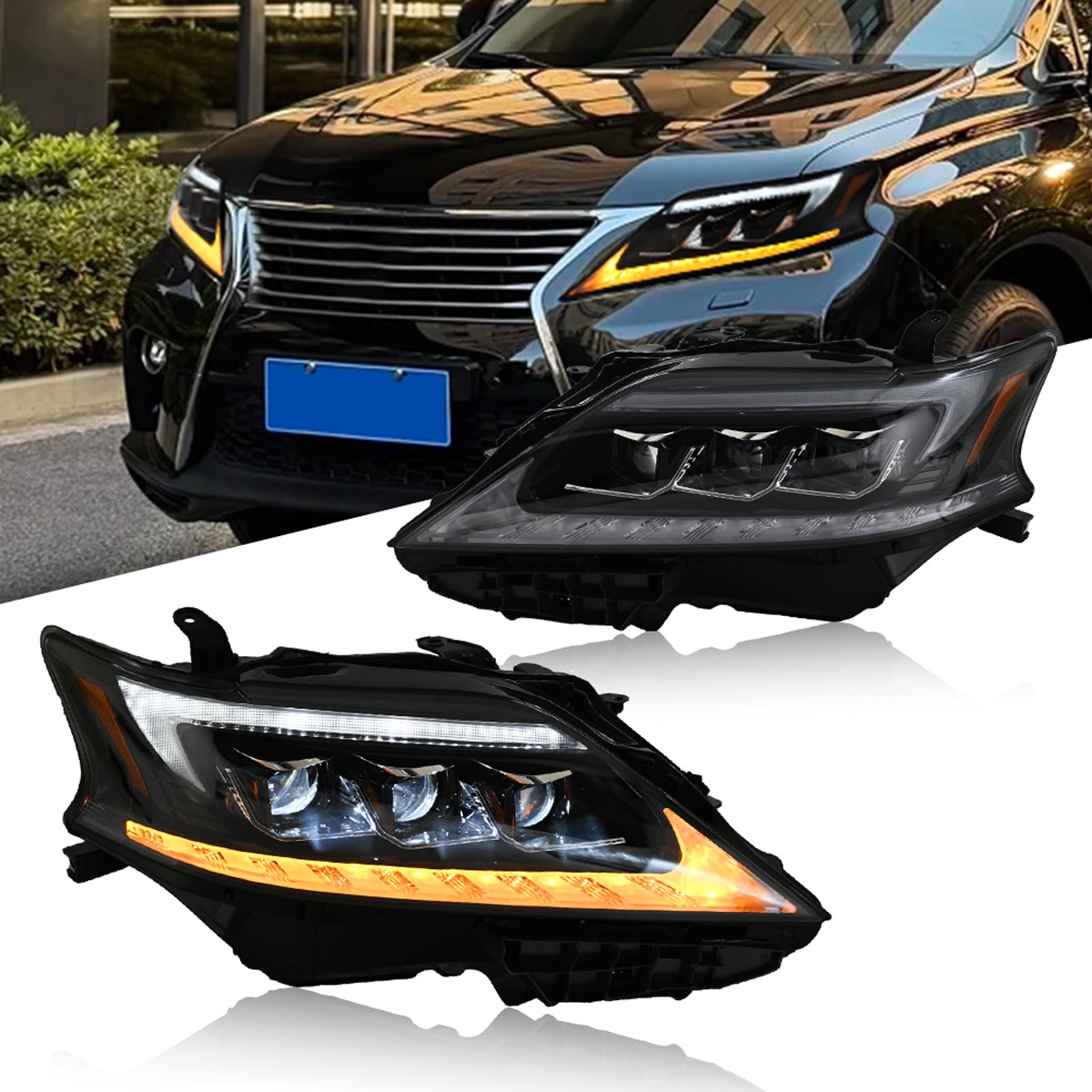 LED Headlights Tail Lights Center Lamp Upgrade Kit For Lexus RX270 RX350 RX450H