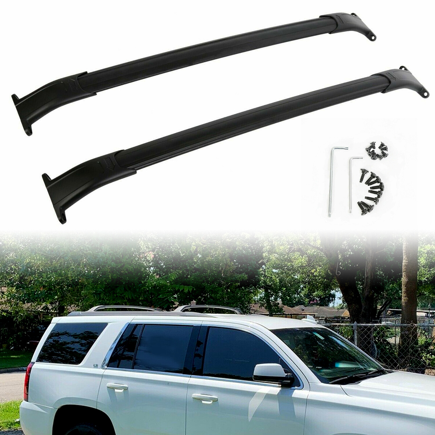 TOP Roof Rack Cross Bar For Chevy Tahoe Suburban GMC Yukon XL Escalade 2015-2020