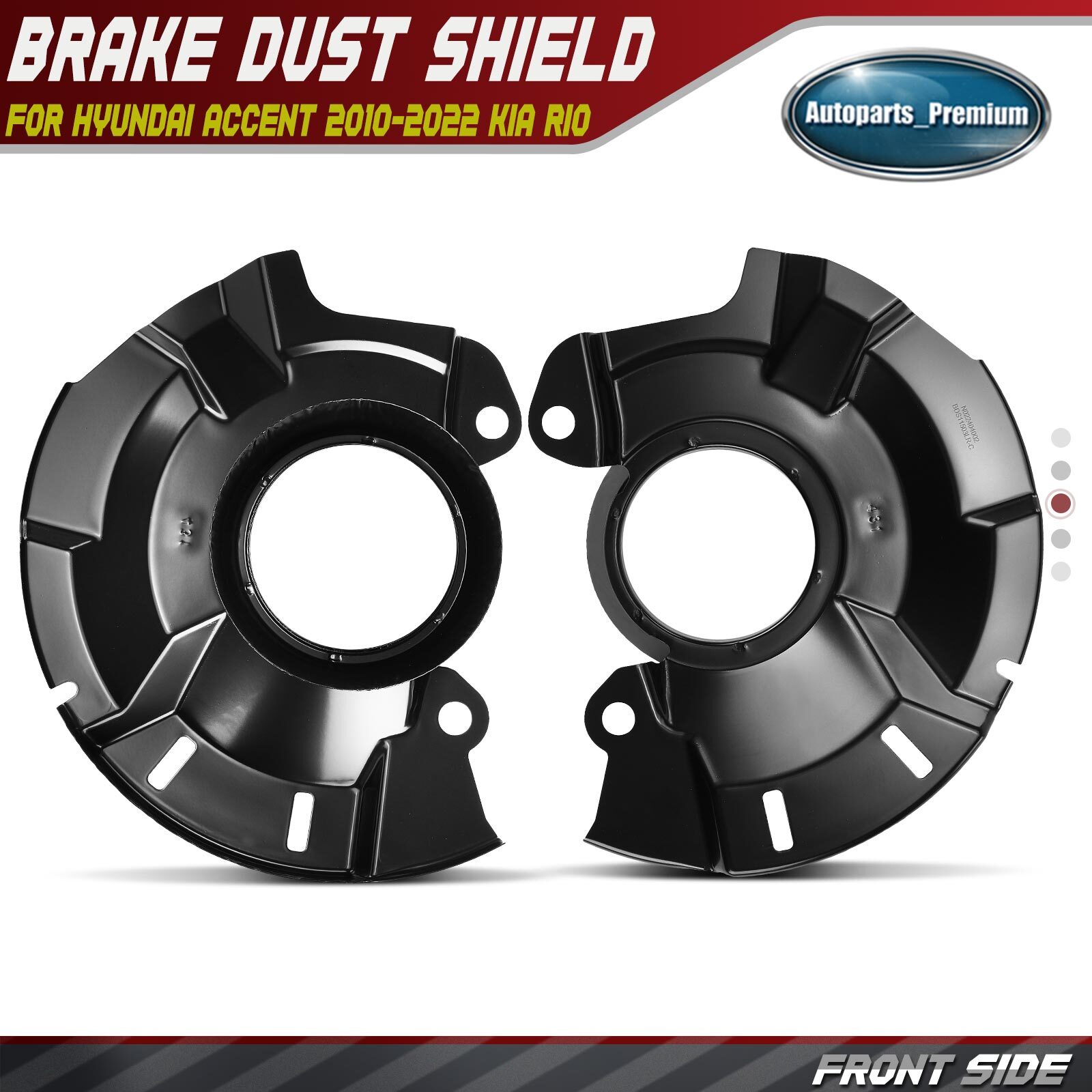 2Pcs Front Side Brake Dust Shield for Hyundai Accent 2010-2022 Kia Rio 2011-2017