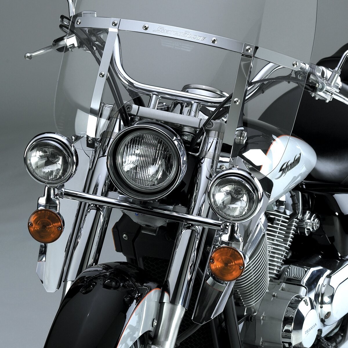 National Cycle 16 in. Chrome Switchblade Windshield Lowers – N76609