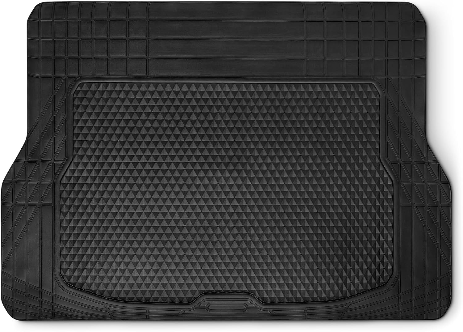 Cargo Liner Floor Mat, All Weather Trunk Protection, Trimmable to Fit, Black