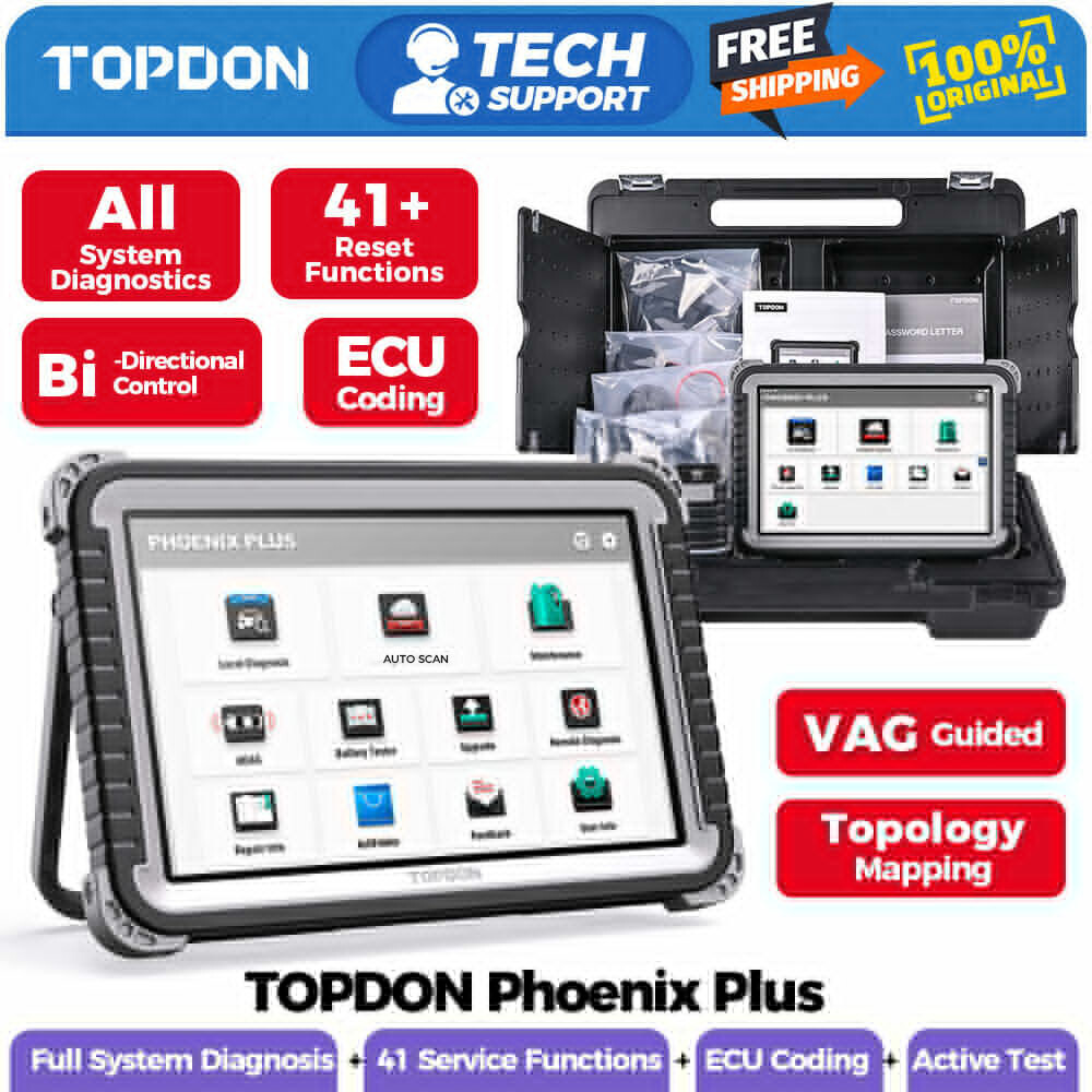 2024 TOPDON Phoenix Plus Bidirectional Car OBD Diagnostic Scanner Key Coding