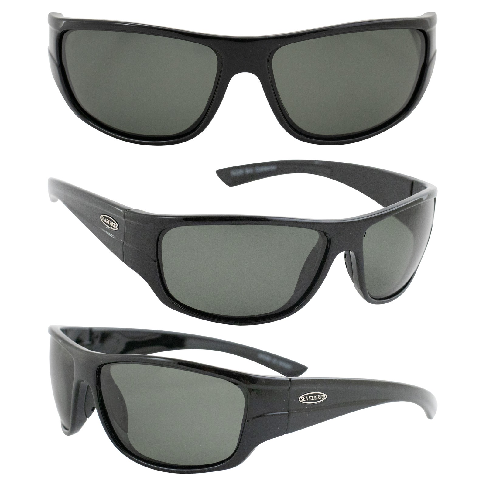 Sea Striker Bill Collector Polarized Sunglasses, Black Frame, Grey Mirror Lens,