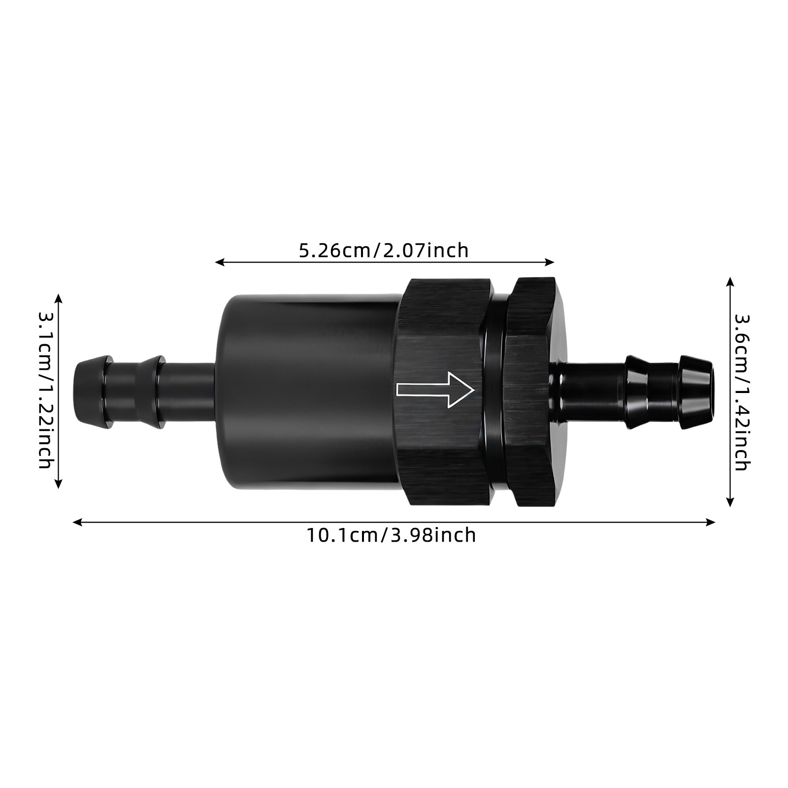 3/8″ Check Valve, One Way Valve Fitting, Fuel Check Valve One Way Inline