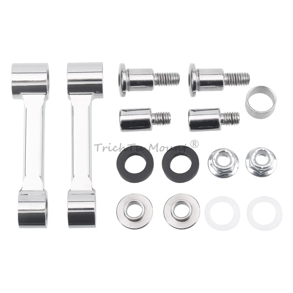 Chrome Front Fender Mount Bracket Kit For Harley Softail Springer FXSTS 1993-06