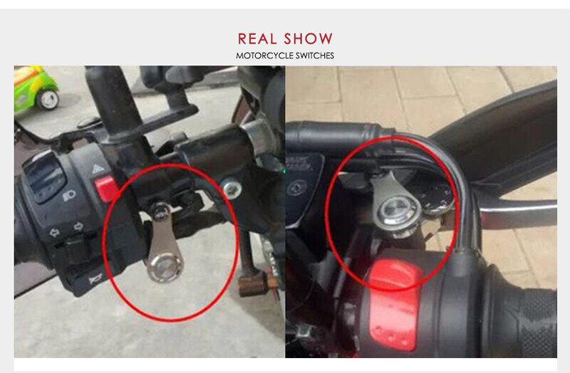 Black LED Motorcycle Switch ON+OFF Handlebar Mount Push Button 12V Work Light