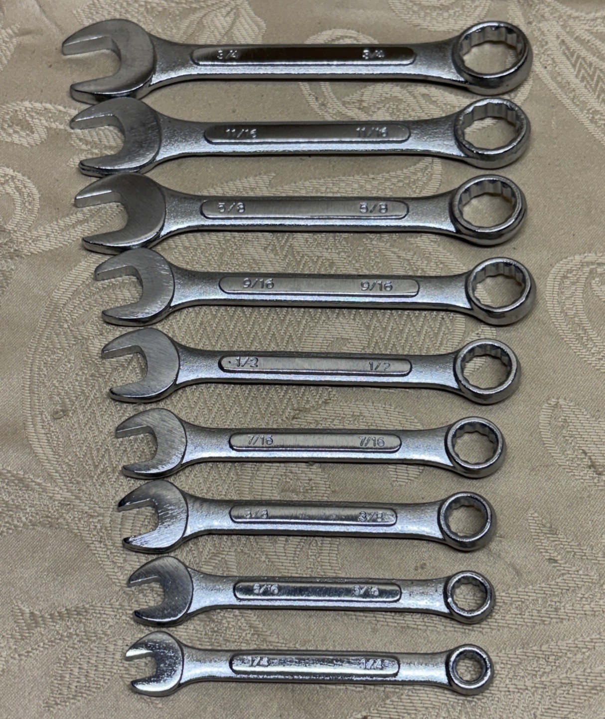 Set Of 9 Wrenches Drop Forged Steel