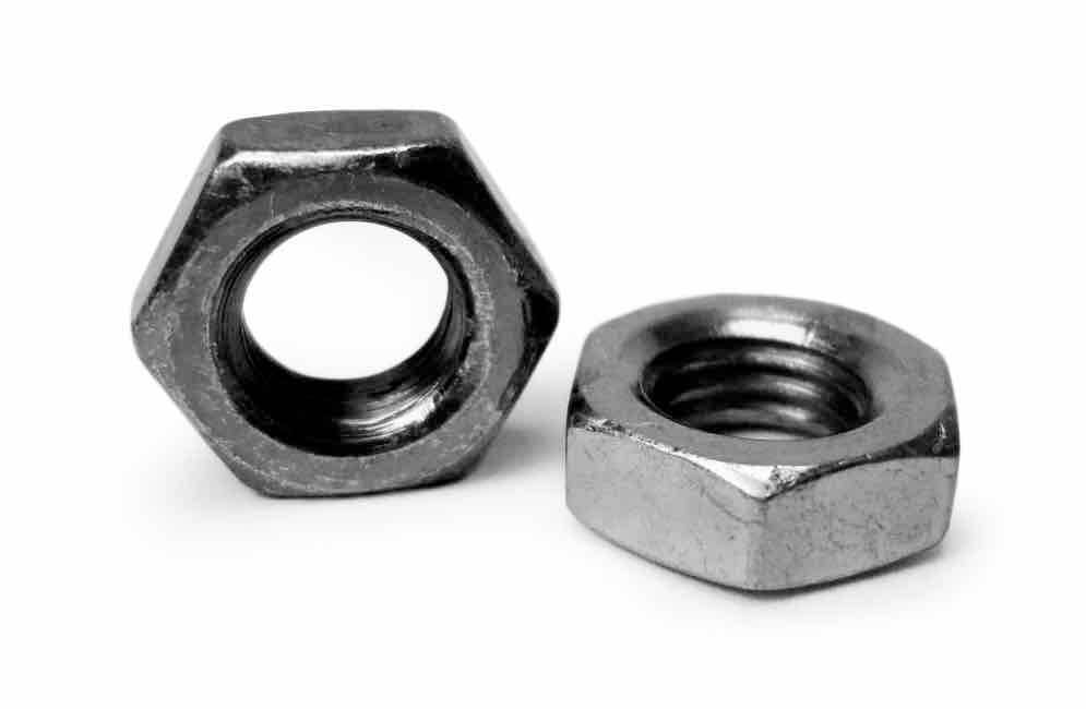 Grade 2 Zinc Clear (Silver) Plating Fasteners Nuts 11/16-18 LH M-Nut, Jam, 11/1