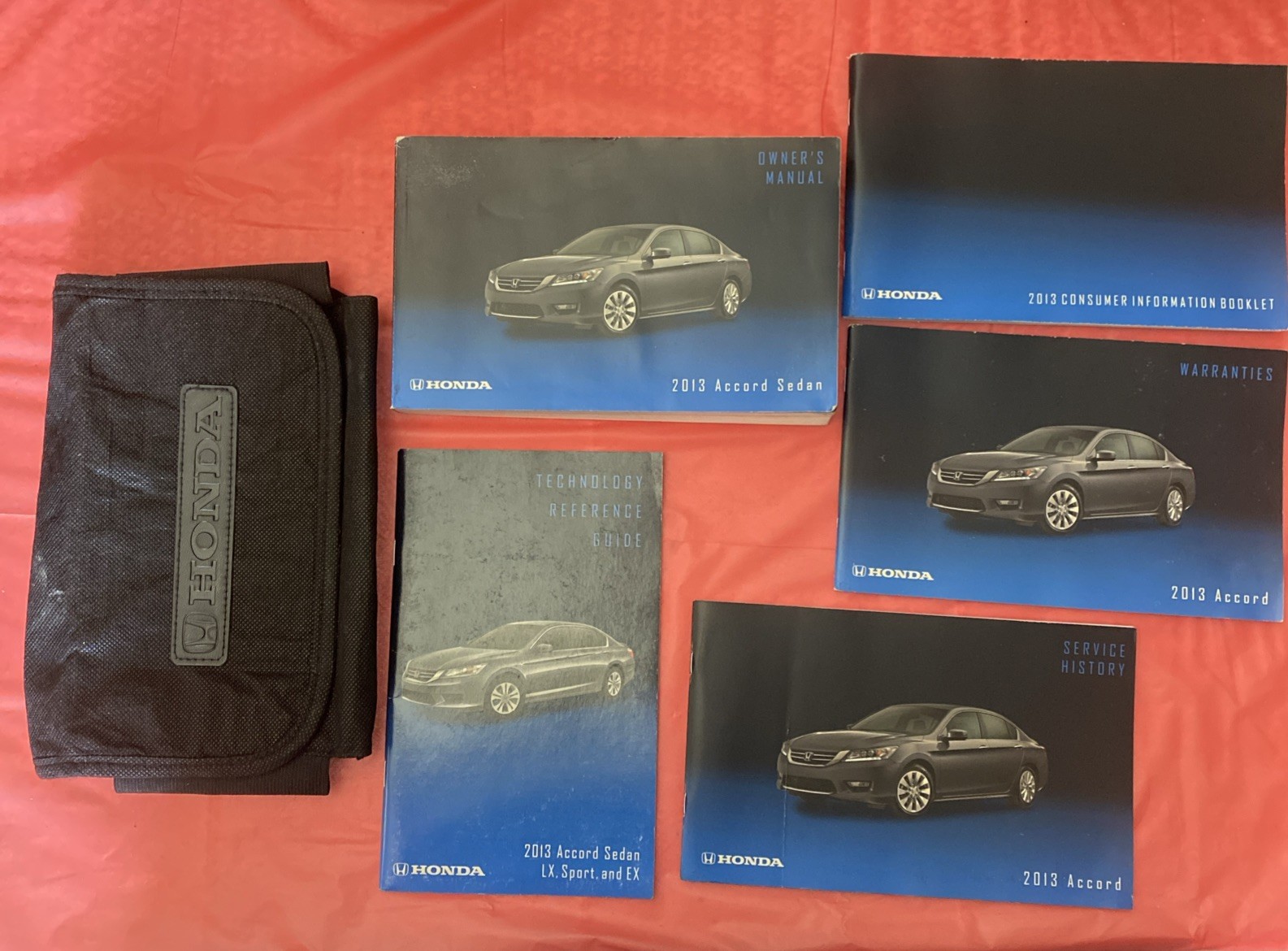 2013 Honda Accord Sedan Owners Manual Set with Supplements & Case OEM Free Ship