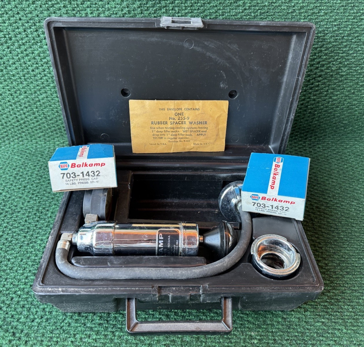 Napa Balkamp Cooling System Pressure Tester 700-1115 W/Black Carry Case