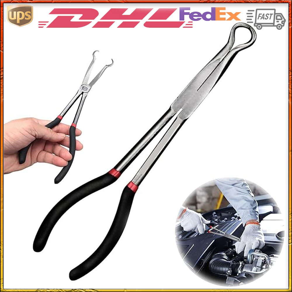 11inch Electrical Disconnect Long Spark Plug Removal Pliers for Car Connectors #
