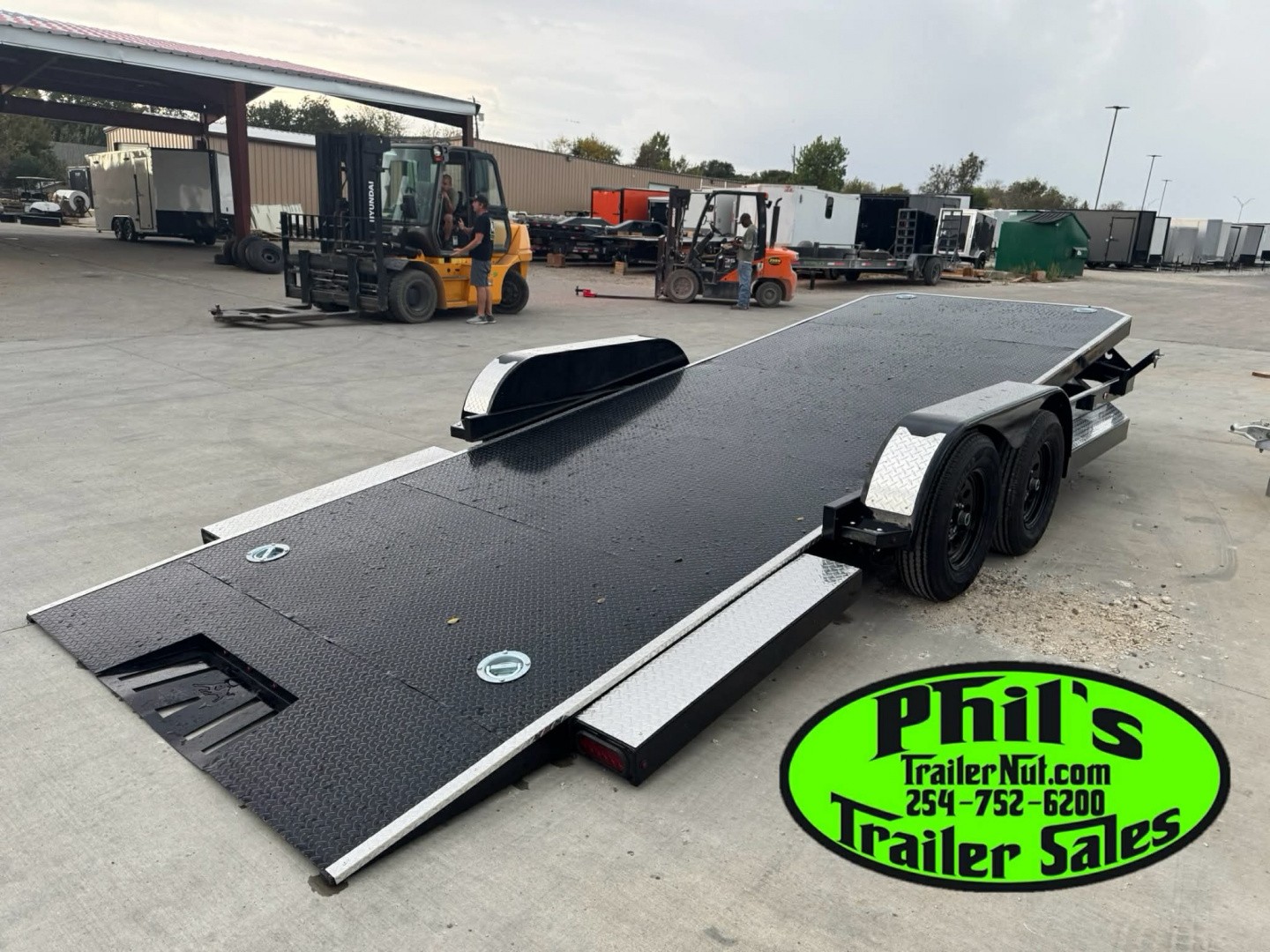 Iron Bull 83X20 TILT TRAILER OPEN CAR HAULER STEEL DECK Equipment Trailer TILT