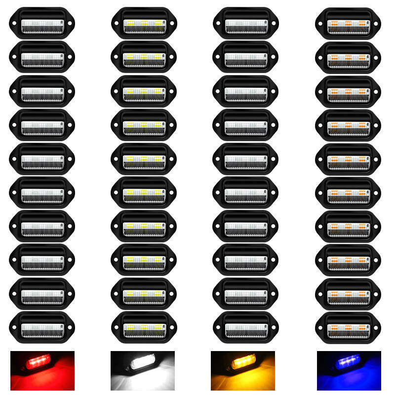 10X Universal 6 LED License Plate Tag Light Lamp For Truck Trailer Van SUV Car