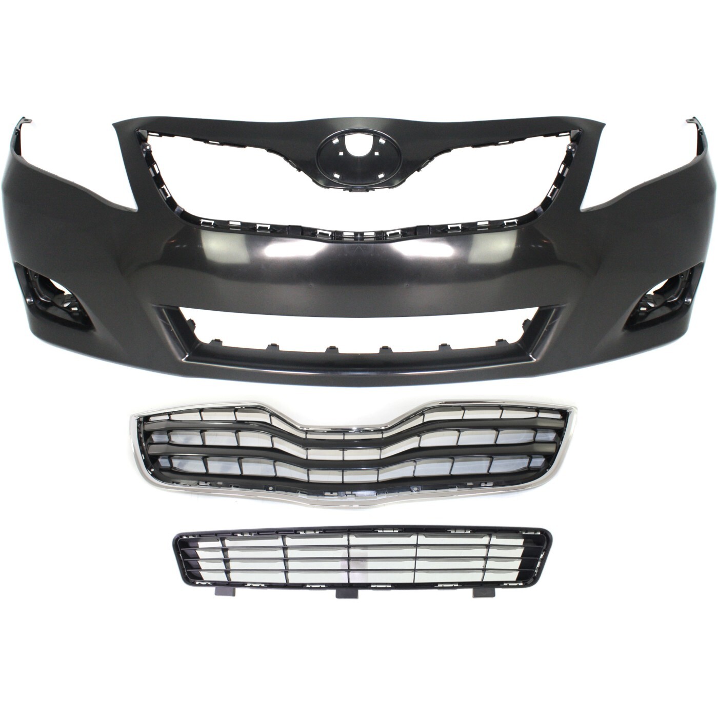Front Bumper Cover Kit For 2010-2011 Toyota Camry LE With Bumper Grille Primed