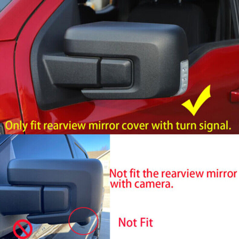 16pcs Red External Door Handles Mirrors Side Cover Trims Kit for Ford F150 2021+