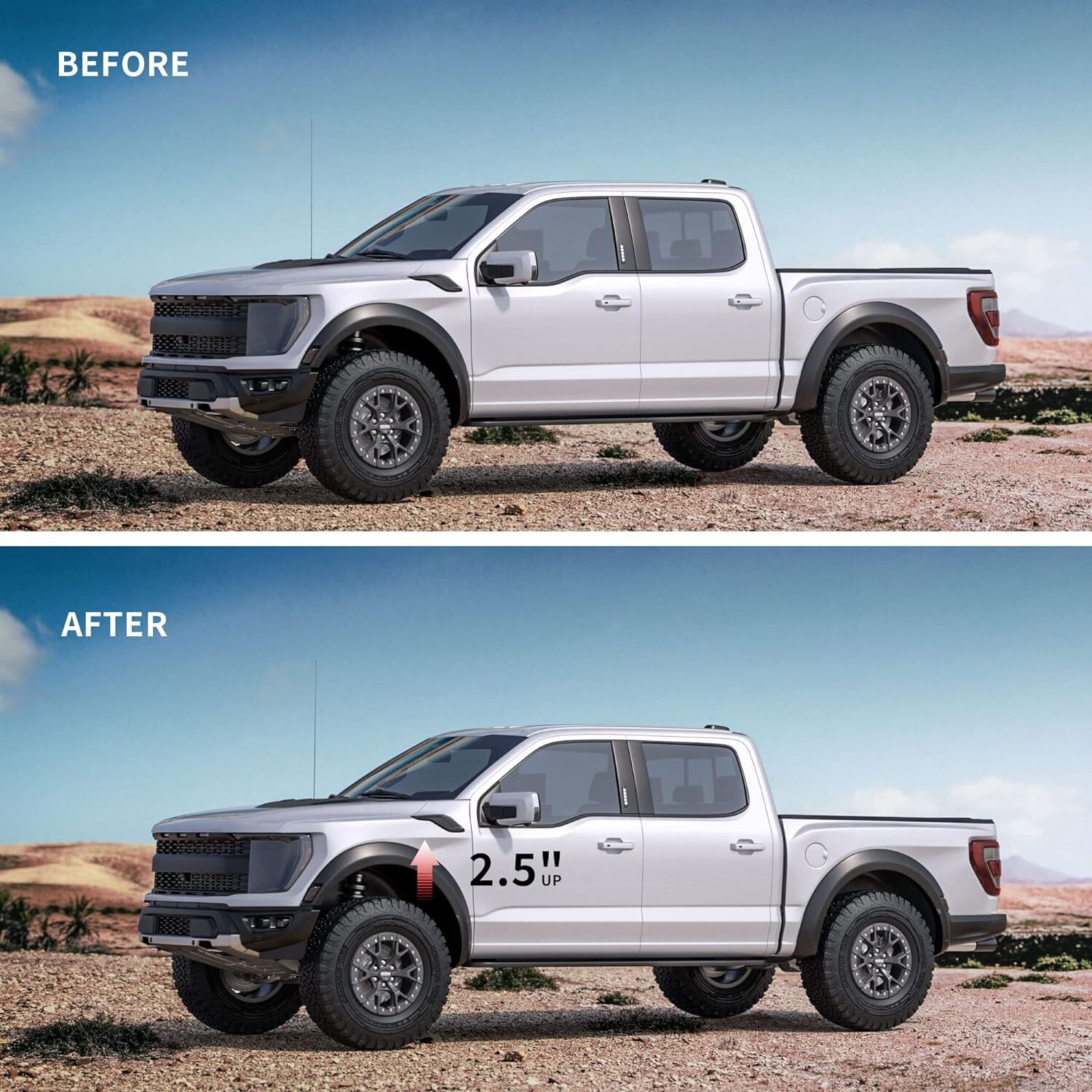 2.5″ Front Ford Lift Kit Leveling Kit for 2004-2024 Ford F150 Expedition Mark LT