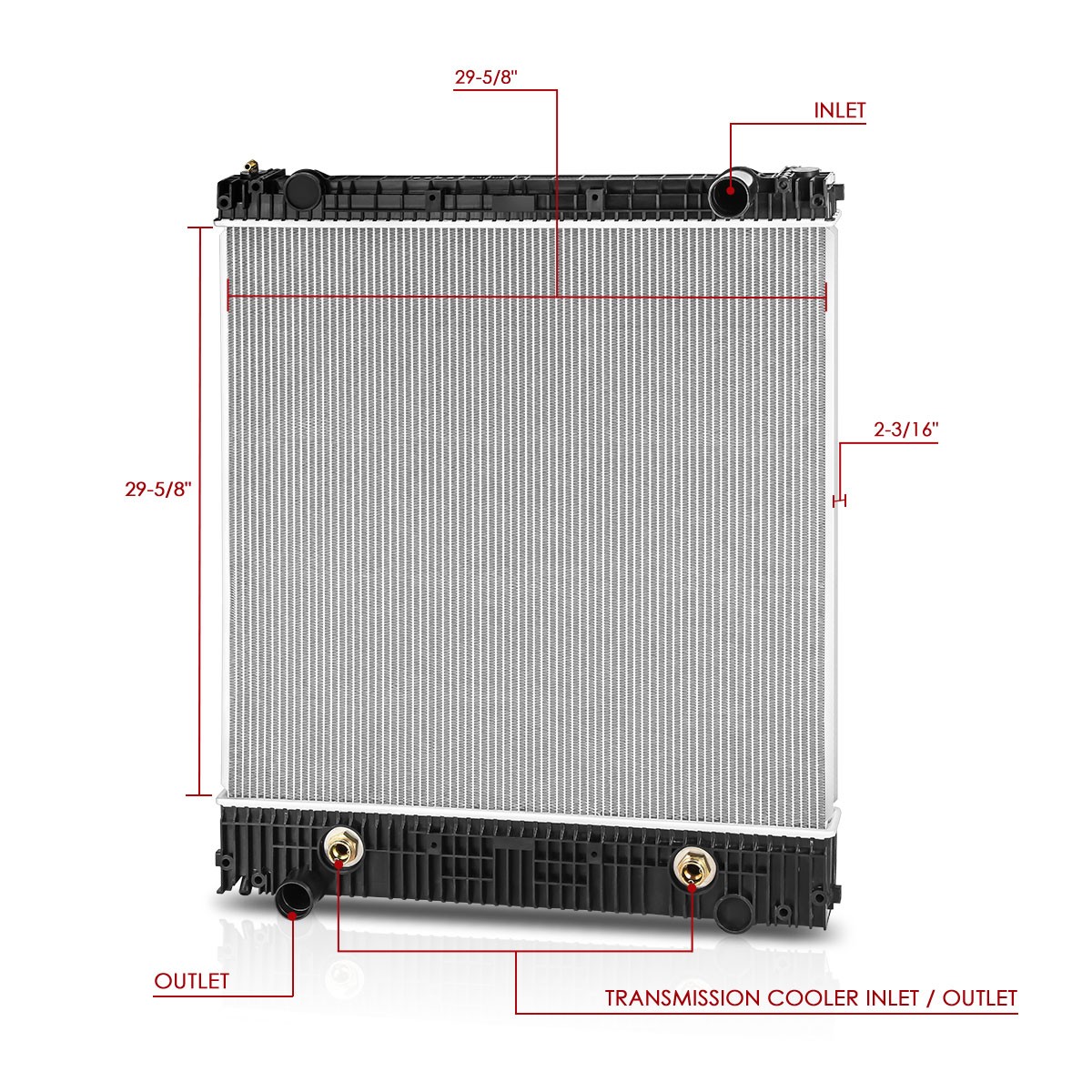 2-Row Aluminum Core Cooling Radiator for Business Class M2/M2 106 2008-2013