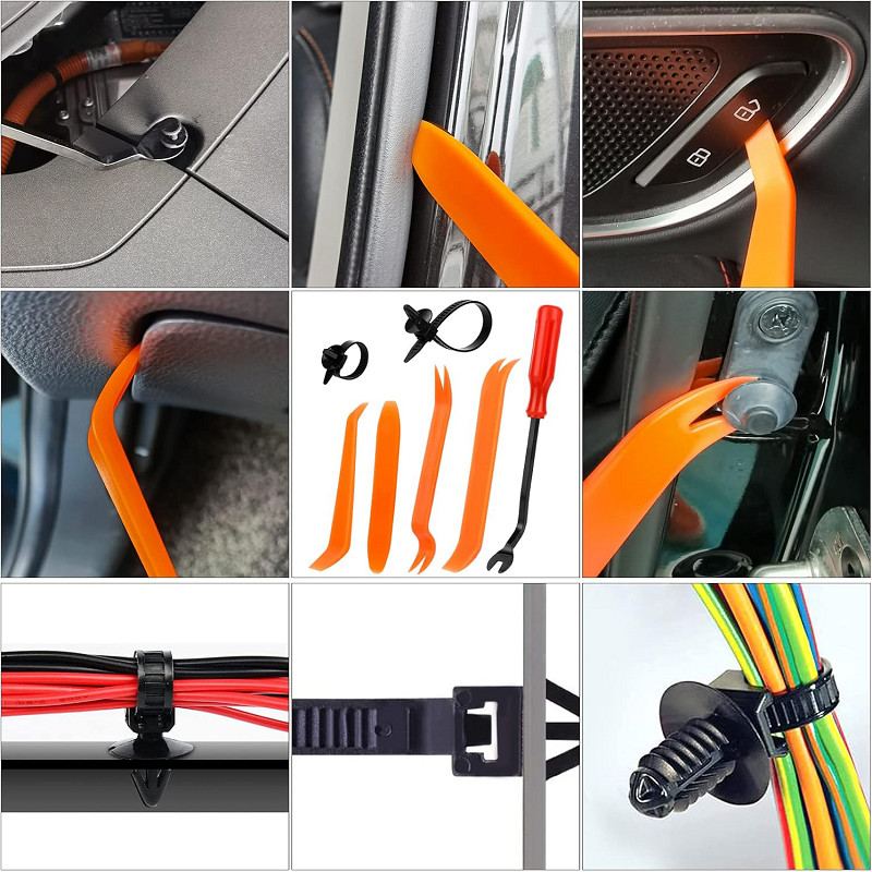 1365Pcs Car Push Retainer Clips Fasteners Kit Fender Rivet Auto Push Pin Rivets