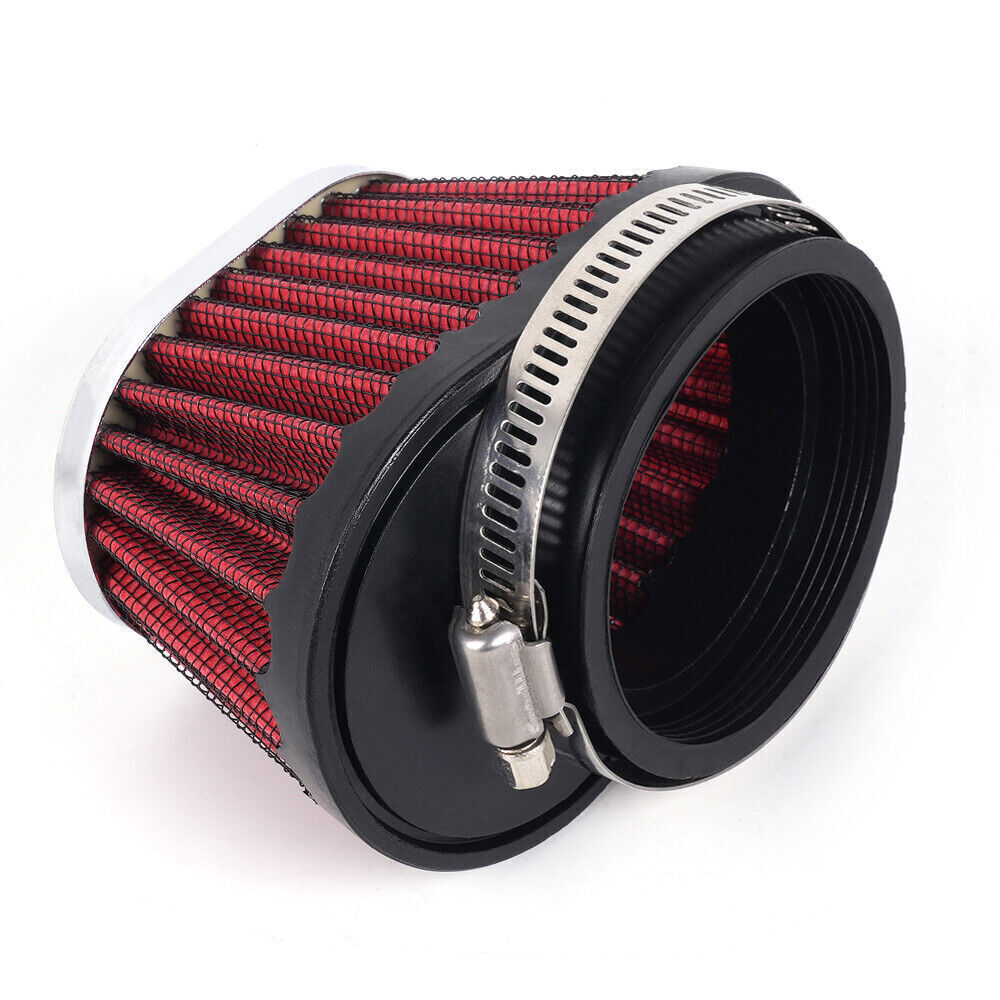 Universal Red 51mm 2inch Motorcycle Air Intake Filter Cleaner Pod Replacement