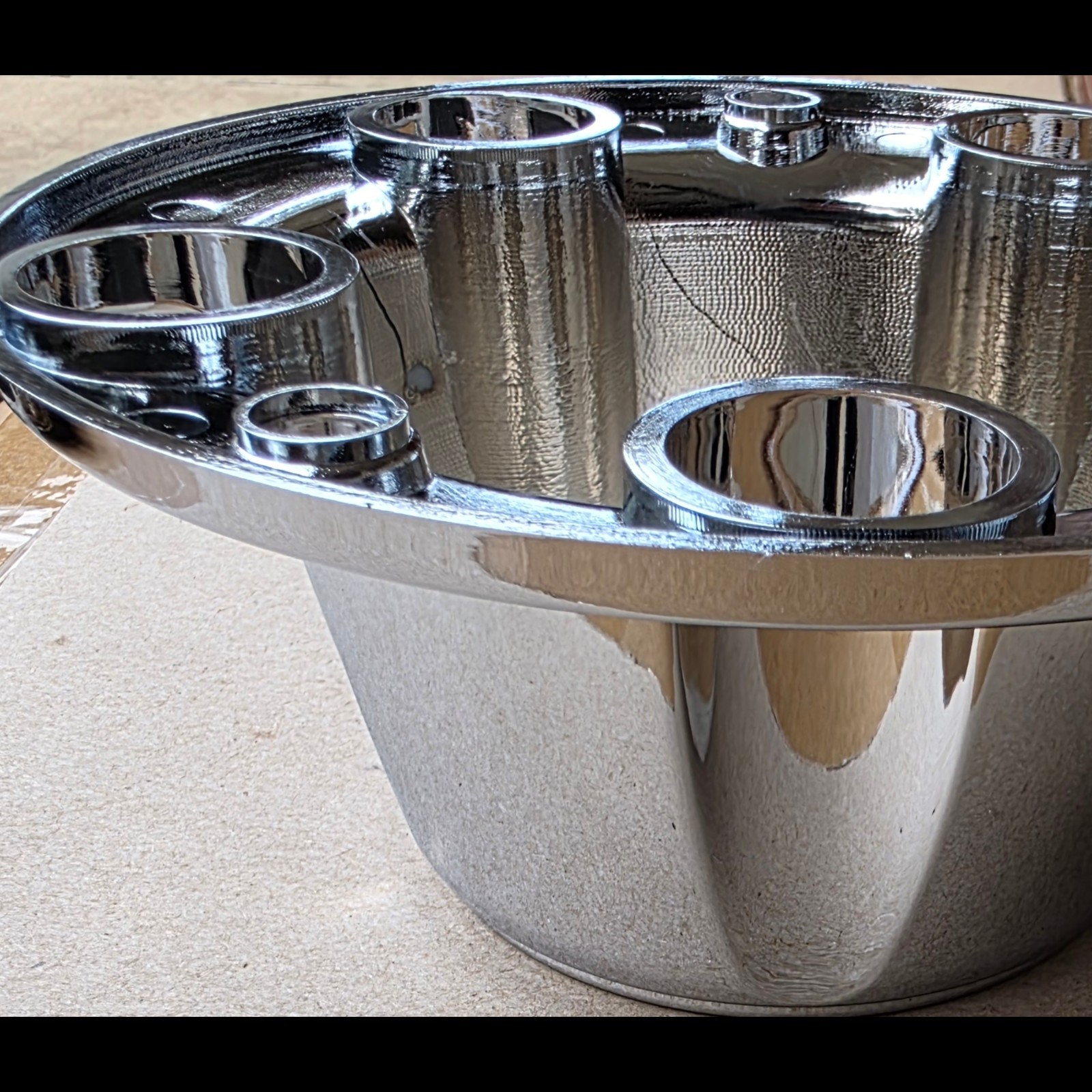 4pcs 1980-1996 FORD F150 BRONCO VAN Chrome Wheel Hub Center Caps RED emblems