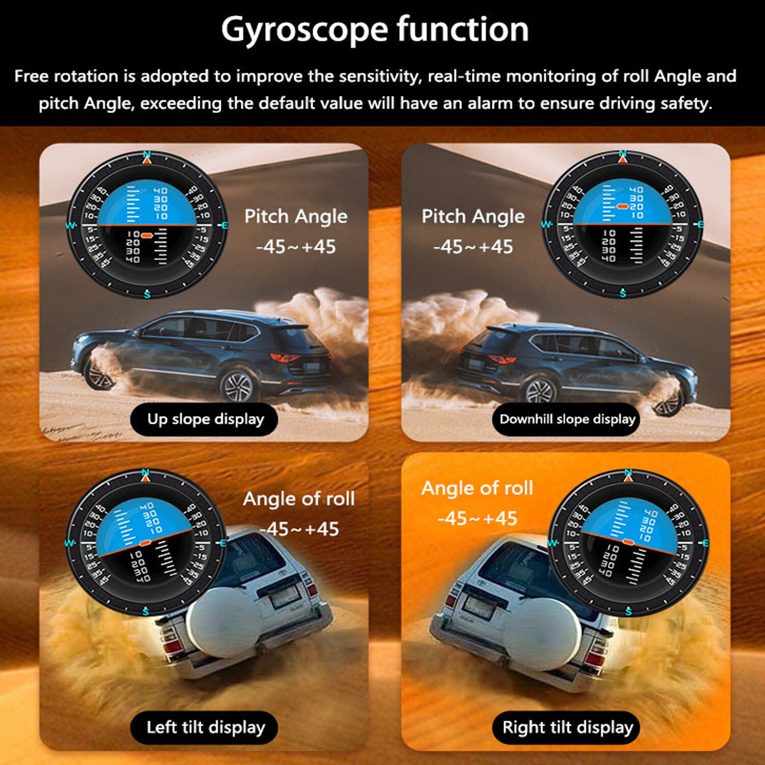 3rd-generation Car Modified Instrument OBD2 Boost gauge GPS Multi-function LCD