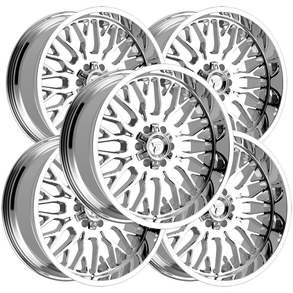(Set of 5) Fittipaldi Off-Road FA25C 24×12 6×135/6×5.5″ -44mm Chrome Wheels Rims