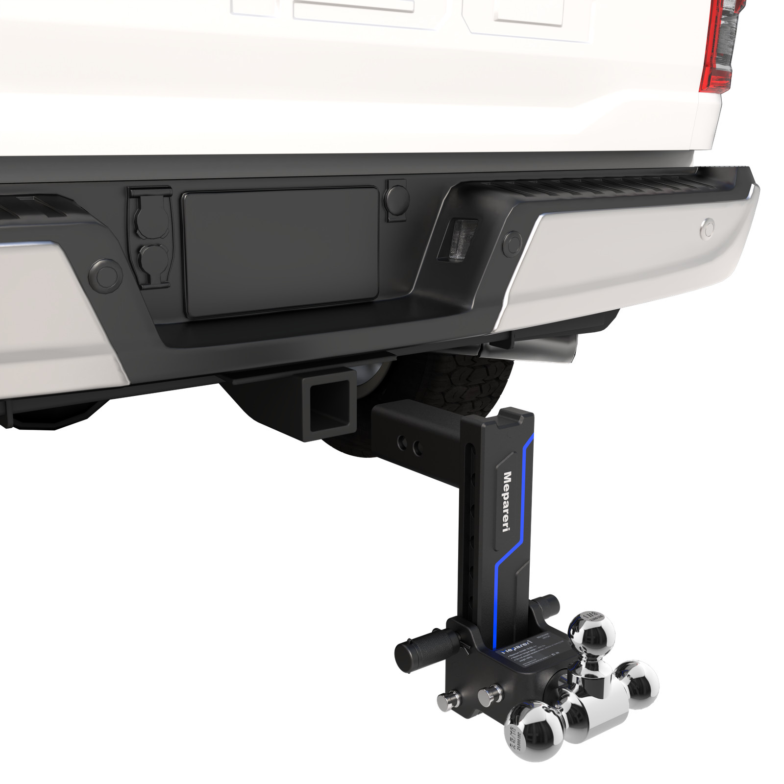 2.5″ Receiver 8.5″ Drop Trailer Hitch Tow Hitch Tri Ball 18000lb Stowable Design