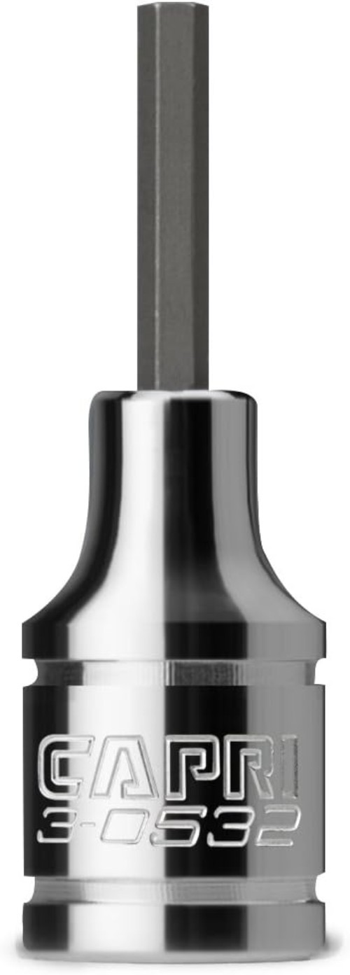 Durable 2.5 mm Hex Bit Socket 1/4 Inch Drive S2 Steel Quality