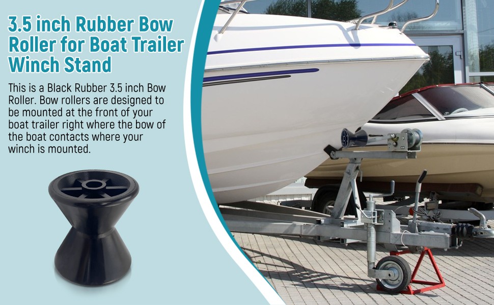 Bow Roller 3.5 inch Stable Performance Supplies Professional Replace Parts Black