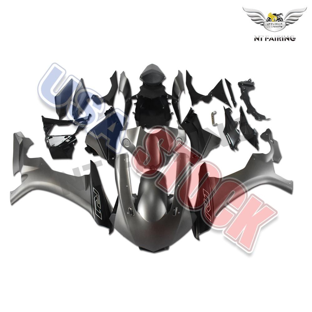 US Stock Injection Molding Bodywork Fairing Fit for Yamaha 2015-2019 YZF R1 Gray