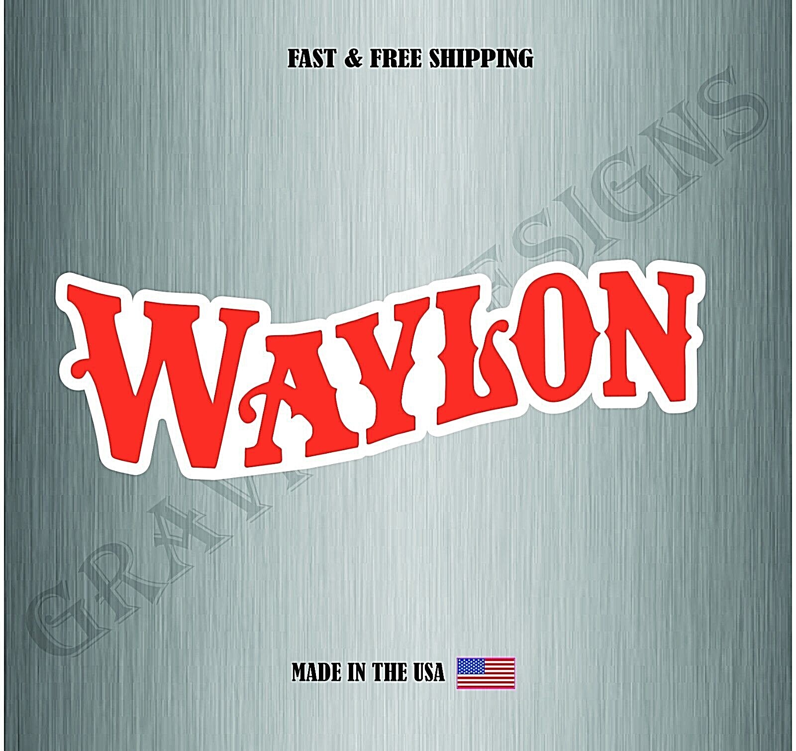Waylon Jennings Country Music Vinyl Sticker Decal Car Bumper Water Resistant
