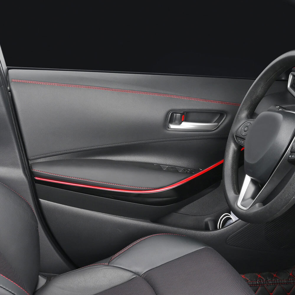 2M PU Leather Car Dashboard Decor Line Strip Sticker Moulding Trim Accessories