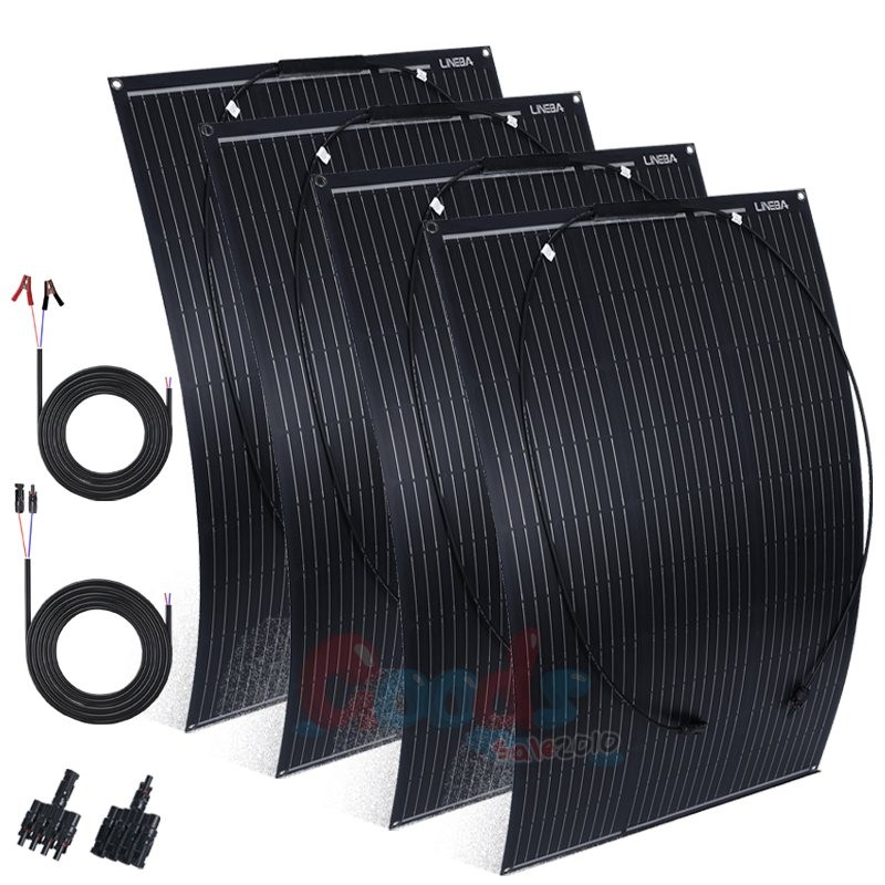 100W 400W Mono Solar Panel 12V Charging Off-Grid Battery Power RV Home Boat Camp