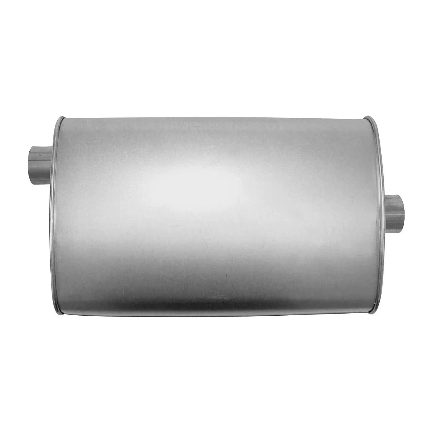 AP EXHAUST UNIVERSAL ALUMINIZED OVAL ENFORCER MUFFLER 2″IN / 2″OUT O/C 3776