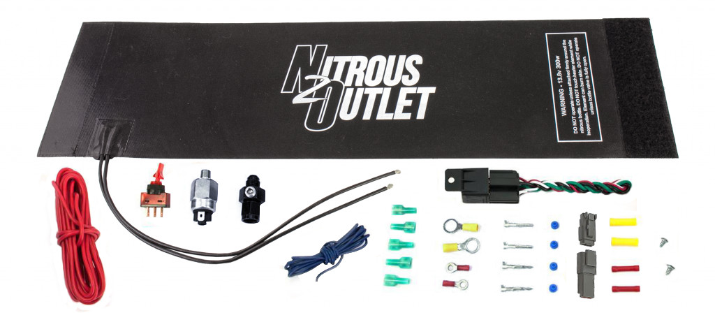 22-64001-4 Nitrous Outlet X-Series -4 AN Bottle Heater 12 Volt Kit 10lb & 15 lb