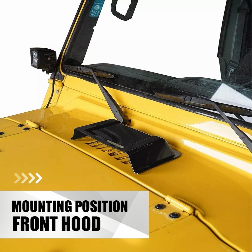 1-10PCS Hood Vent Scoop Vent Air Intake Cover Fit 1997-2017 Jeep Wrangler TJ JK