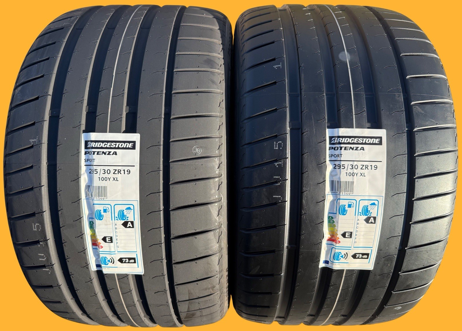 TWO BRAND NEW 295/30ZR19 100Y Bridgestone Potenza Sport Tires Like Michelin 4S!