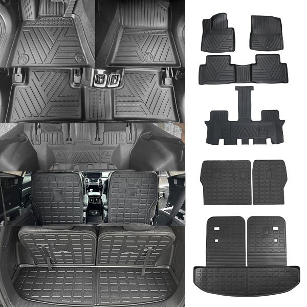 For 2021-2026 KIA Sorento Floor Mats Cargo Liner with Backrest Mats Trunk Mat
