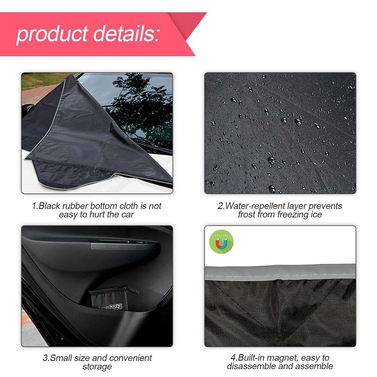 Waterproof Windshield Snow Cover for Cars, Trucks & Vans – Frost & Ice Shield wi