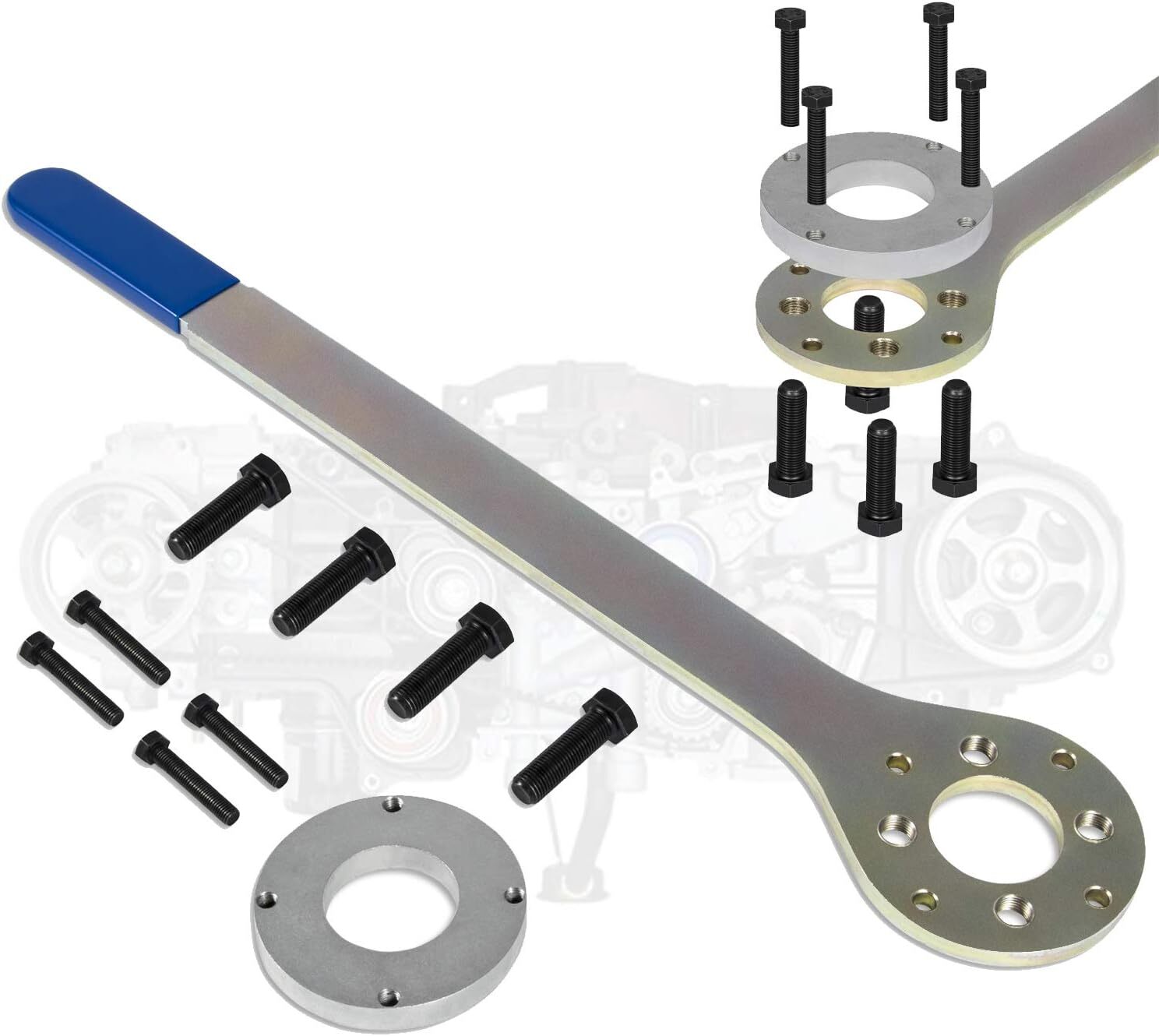 Crank Pulley Tool Kit Screw Wrench Holder for Subaru 1998-2009 Foresters