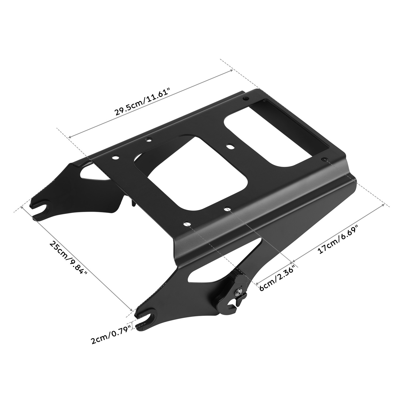 Razor Trunk W/ Two Up Mount Rack Fit For Harley Touring Road Glide 2009-2013