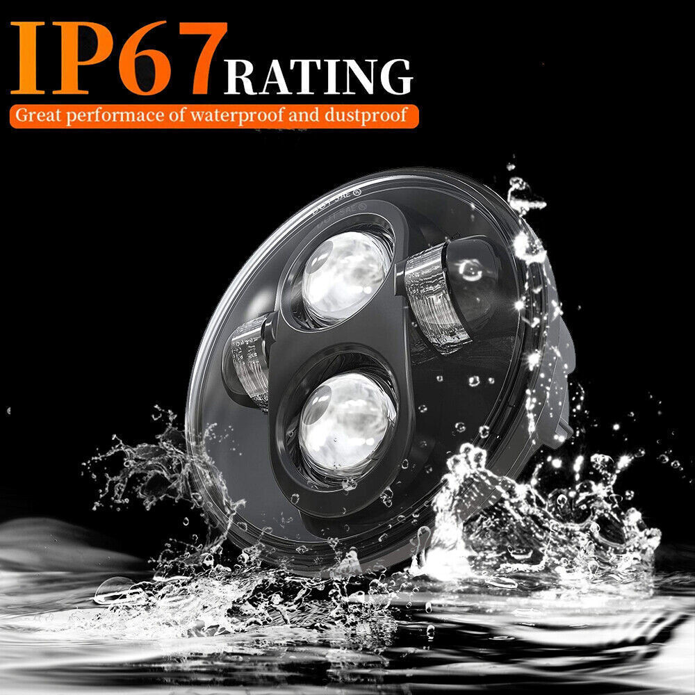 5-3/4 5.75 inch Round LED Headlight for Sportster XL 883 1200 Dyna Accessories
