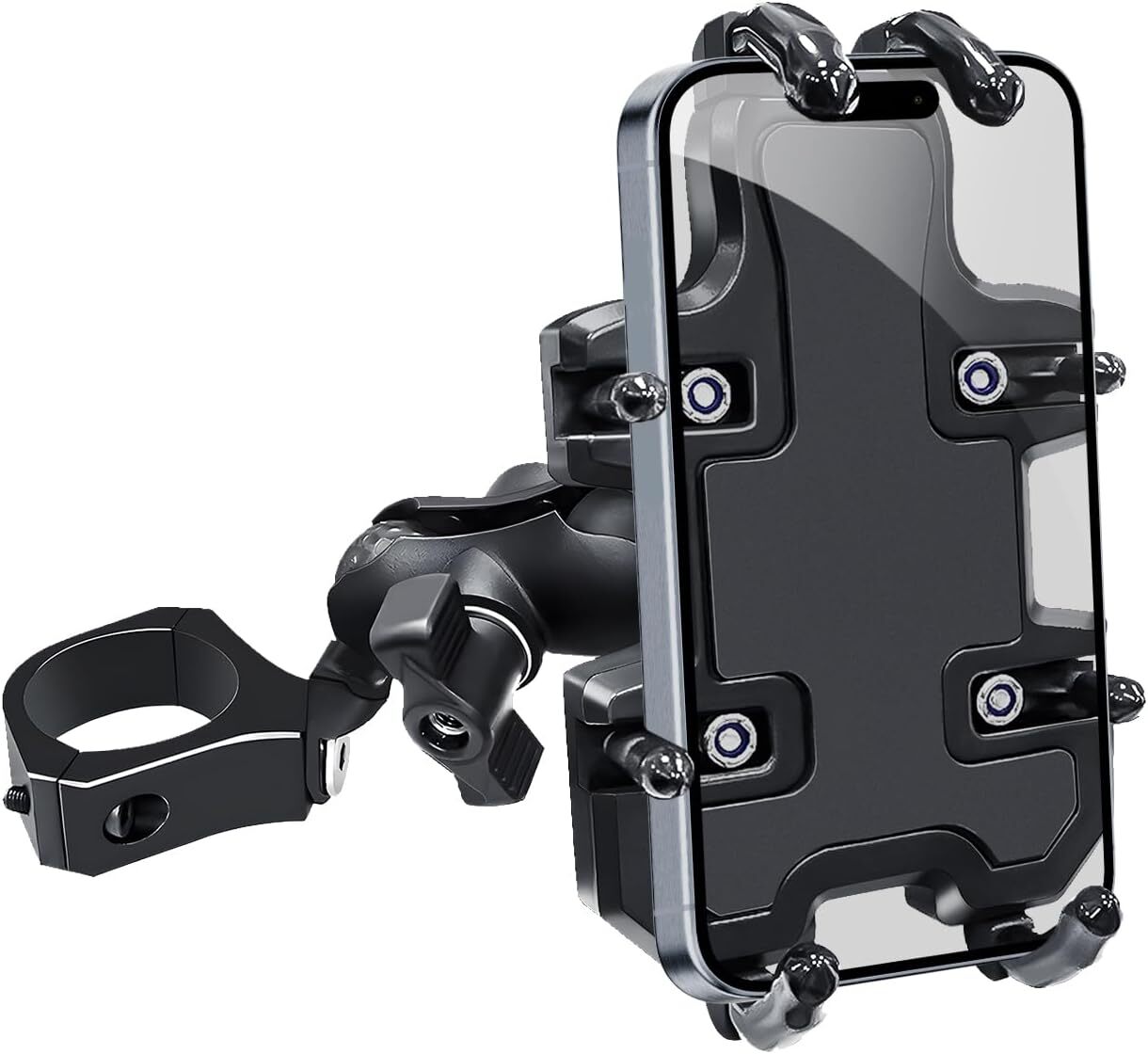 UTV Phone Mount 360° Adjustable Phone Holder 8 Claws Fits 1.75″-2″ Round Tube