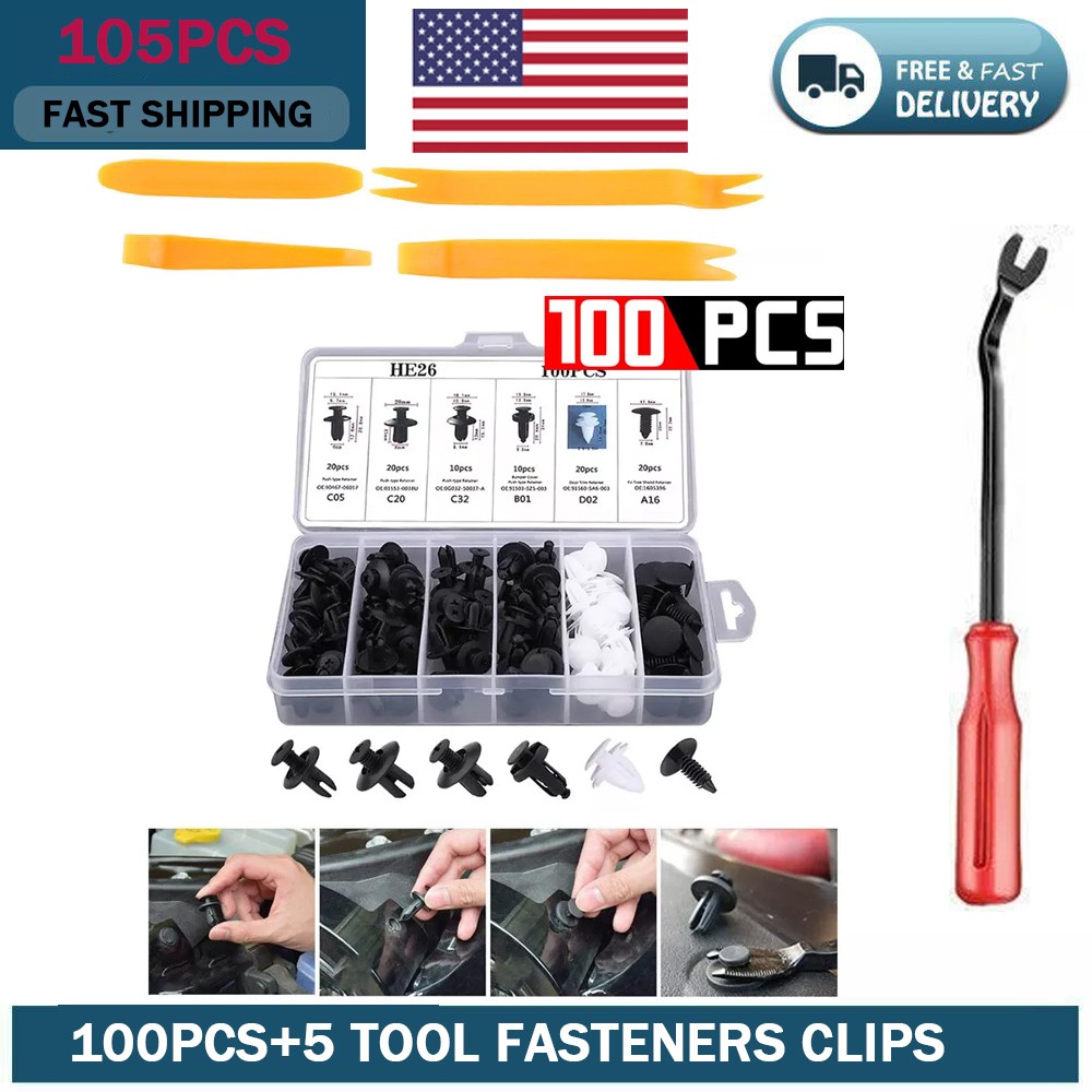 Retainer Bumper Car Parts Body Kit Rivet Clip Trim Molding Push Pin Assortments