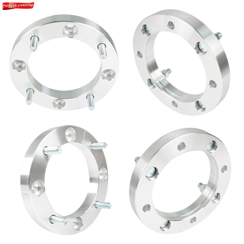 (4) 1″ 4×156 Wheel Spacers For Polaris RZR XP 1000 900s Ranger 12×1.5 Silver