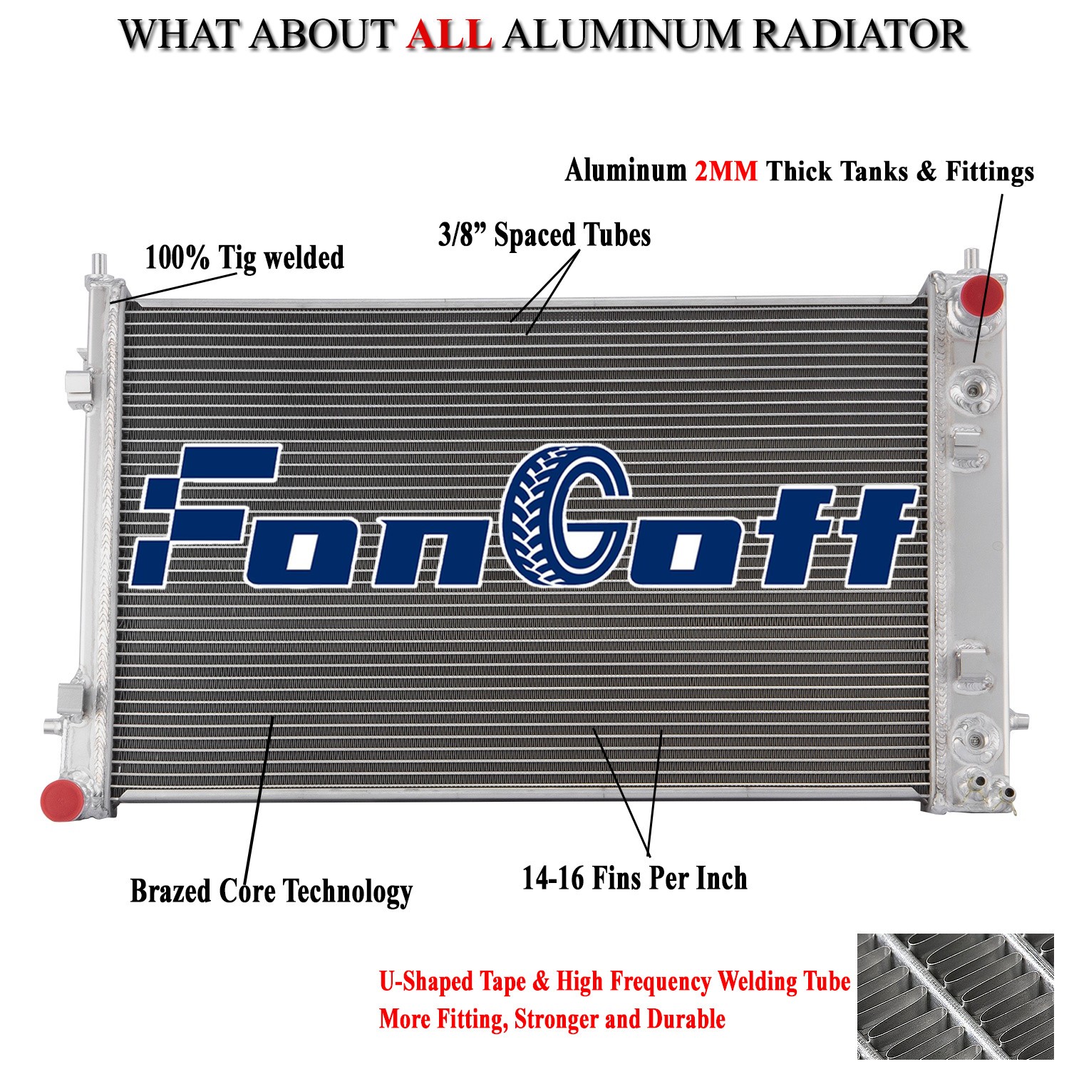 3-Row Aluminum Radiator For 2004 Pontiac GTO Base Coupe 2-Door 5.7L V8 DPI2754.