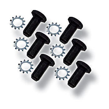 6 Spectre Ford Chevy Flywheel Bolt & Washer Set 7/16″-20 x 1″ Grd 8 Black Oxide
